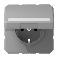 Штепсельная розетка SCHUKO 16A 250V~ с полем для надписи и защитой от влажности; серая, CD1520BFNAKLGR