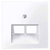 SM Накладка для комп./тлф. розетки 2хRJ45, активн. бел. SM Накладка для комп./тлф. розетки 2хRJ45, активн. бел.