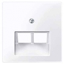 SM Накладка для комп./тлф. розетки 2хRJ45, активн. бел.