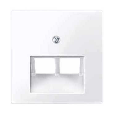 SM Накладка для комп./тлф. розетки 2хRJ45, активн. бел.
