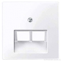 SM Накладка для комп./тлф. розетки 2хRJ45, активн. бел.