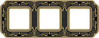 FD01363NEEN Fede Firenze Smalto Italiano Рамка 3-ная, Jet Black