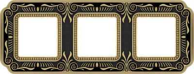 FD01363NEEN Fede Firenze Smalto Italiano Рамка 3-ная, Jet Black