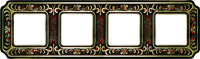 FD01354PBCL Fede Siena Crystal De Luxe Palace Рамка 4-ная, Bright Patina