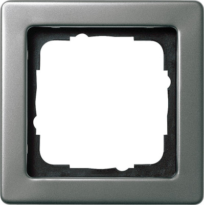 21121 - Gira Edelstahl Рамка на 1 пост, сталь, прямые края