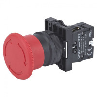 Chint Кнопка управления "Грибок" ?40мм фиксацией NP2-ES545 без подсветки красная 1НО+1НЗ, IP40 (R), 574121 Chint Кнопка управления "Грибок" ?40мм фиксацией NP2-ES545 без подсветки красная 1НО+1НЗ, IP40 (R), 574121