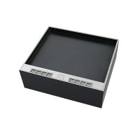 Люк напольный на 8 модулей, металлический, h=85мм, крышка с углублением 17 мм, TIMIUX, нержавеющая сталь, EU8H85U ST