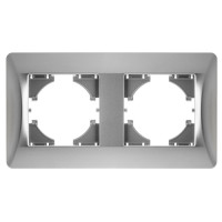 GUSI Ugra РАМКА 2-местная, цвет серебро., С1120-004