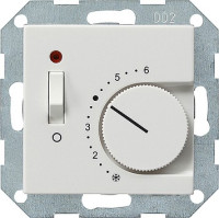 039303 Gira Терморегулятор с размыкающим контактом 24V/10 (4)A и контрольной лампой