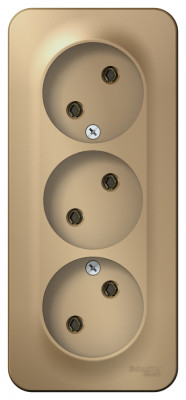 BLNRA000314 - BLANCA О/У РОЗЕТКА 3-ая без заземления без шторок, ИЗОЛ.ПЛ., 16А, 250В, ТИТАН, Systeme Electric