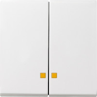 063127 Gira Накладка двухклавишная с контрольными окнами