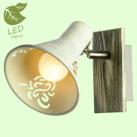 LUSSOLE MCCONNICO Спот, цвет основания - коричневый, плафон - металл (цвет - серый), 1x6W E14, GRLSP-8058