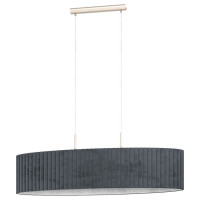 39773 Подвес TAMARESCO, 2x40W(E27), L1020, B300, H1500, сталь, никель мат./бархат, серый