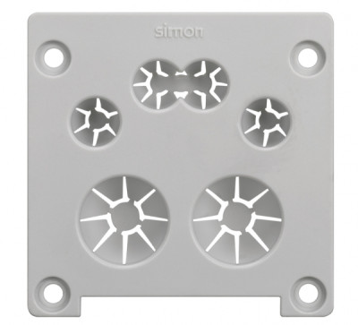 Simon K45 Connect Заглушка с вводом сдвоенных кабелей офиблока Compact, KCFC06-24