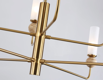 Потолочный светильник с мрамором E14*8, AMBRELLA LIGHT, LH53252