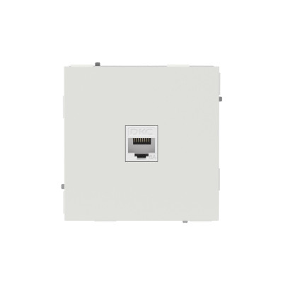 DKC KANT Компьютерная розетка RJ-45 без шторки, кат.6А одинарная,белый песок, 7010673