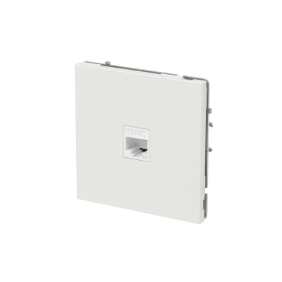 DKC KANT Компьютерная розетка RJ-45 без шторки, кат.6А одинарная,белый песок, 7010673