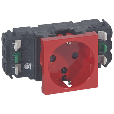 Legrand Розетка 2К+3 - Программа Mosaic - для установки в кабель-канале - автоматические клеммы - с механической блокировкой, 077421