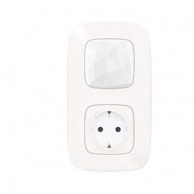 752996 - Valena Allure with NETATMO. Стартовый пакет.  Шлюз WiFi + умная розетка 2К+З 16А 230В + главный беспроводной выключатель "Я дома/Я вне дома". Цвет Жемчуг