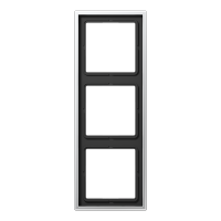 Рамка для вертикальной и горизонтальной установки, 3 поста; металл; алюминий; Aluminium, AL2983 Рамка для вертикальной и горизонтальной установки, 3 поста; металл; алюминий; Aluminium, AL2983