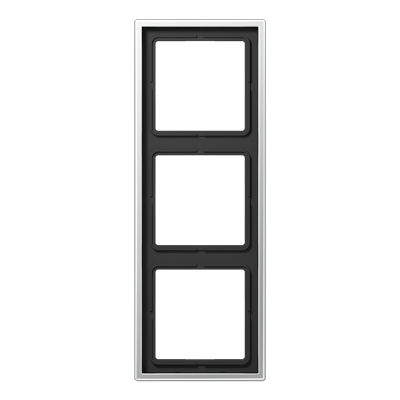 Рамка для вертикальной и горизонтальной установки, 3 поста; металл; алюминий; Aluminium, AL2983