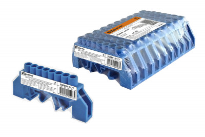 Шина "N" нулевая в изоляторе на DIN-рейку 8x12мм 8 групп инд. стикер TDM Electric, SQ0801-0177