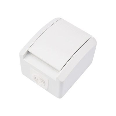 Розетка одноместная INDUSTRIAL IP54 с/з, о/у, белая KRANZ, KR-78-0816