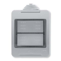 N3291 - Коробка IP55 для открытой установки на 2 модуля, серия Zenit/Stylo - 2CLA329100N1101