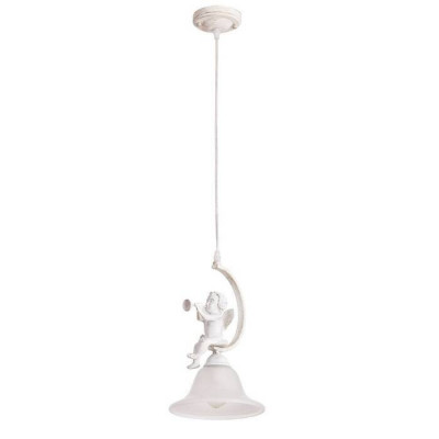 Arte Lamp AMUR, Подвес, цвет арматуры - БЕЛО-ЗОЛОТОЙ, цвет плафона/декора - БЕЛЫЙ, 1х60W E14, A1133SP-1WG