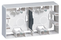 672530 - Коробка для накладного монтажа 2 поста - Legrand Etika - белый, Legrand