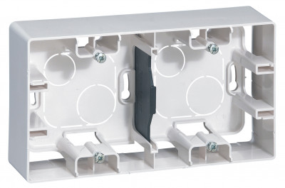 672530 - Коробка для накладного монтажа 2 поста - Legrand Etika - белый, Legrand