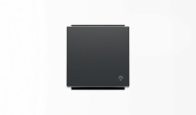 8504.2 NS - Клавиша для 1-клавишных выключателей/переключателей/кнопок с символом СВЕТ, серия SKY, цвет чёрный барх. - 2CLA850420A1501