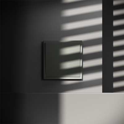 Перекрестный переключатель встраиваемый VOLTUM S70 одноклавишный 10А, (титан), VLS010506