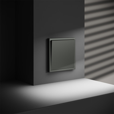 Перекрестный переключатель встраиваемый VOLTUM S70 одноклавишный 10А, (титан), VLS010506