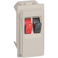 KM4294 Bticino LIVING NOW. Розетка для аудиоколонок стерео 1 модуль.Цвет Песочный., KM4294