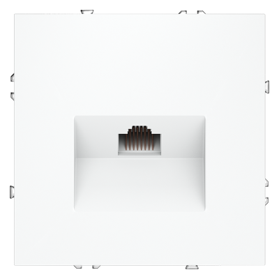 Розетка компьютерная встраиваемая VOLTUM S70 RJ45 кат.6, (белый матовый), VLS060102