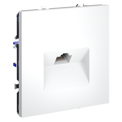 Розетка компьютерная встраиваемая VOLTUM S70 RJ45 кат.6, (белый матовый), VLS060102