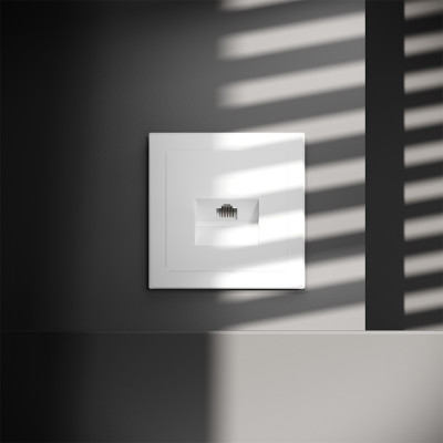 Розетка компьютерная встраиваемая VOLTUM S70 RJ45 кат.6, (белый матовый), VLS060102