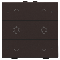 Niko Home Control Шоколад Кнопка  управления двухканального диммера, LED подсветка, 124-52046