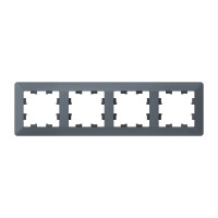 ATN220704 - ATLASDESIGN AIR 4-постовая РАМКА, ГРИФЕЛЬ/дымчатый черный, Systeme Electric