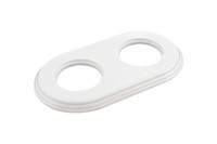 Bironi Рамка 2-х постовая, керамика, цвет белый, BF2-620-01