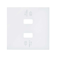 Simon 10001196-230 Накладка для 2-х зарядных устройств USB SmartCharge цвета белый матовый S100