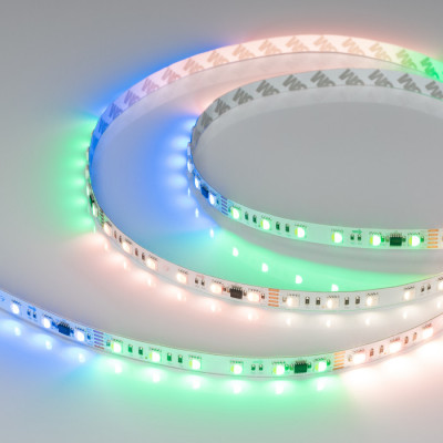 Светодиодная лента DMX-B72-10mm 24V RGB-PX6 (16 W/m, IP20, 5060, 5m) (Arlight, бегущий огонь), 037869