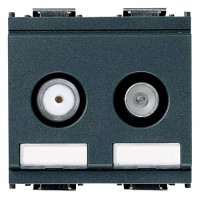 Vimar Розетка TV-RD-SAT концевая с 2 выходами серая, 16307.01