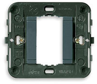 Vimar Суппорт для 1 модуля гладкий с защелками серый, 17080