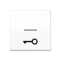 Клавиша для выключателя с окошком для подсветки и символом "замок"; белая, AS591T1KO5WW