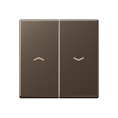 Двойная клавиша с символами "стрелки" для балансирных механизмов выключателей (кнопок), в комплекте с AS90-5HP (крепежный элемент), возможно IP44; дюропласт; мокко; A500, A595PMO