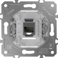 Donel D16  Механизм розетки RJ45 одиночная cat.5/ClassE-8, DO16200