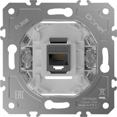 Donel D16  Механизм розетки RJ45 одиночная cat.5/ClassE-8, DO16200
