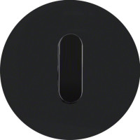 Berker Выключатель 1-клавишный, глянцевый черный,